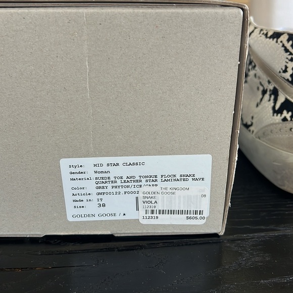 Golden Goose Mid Star Classic suede toe snake leather 38 - Picture 7 of 8